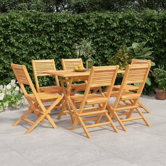 Set mobilier de grădină, 7 piese, lemn masiv de tec WALTI
