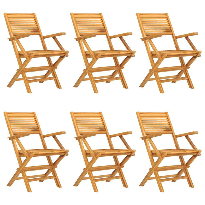 Set mobilier de grădină, 7 piese, lemn masiv de tec WALTI