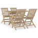 Set mobilier de grădină, 5 piese, gri, lemn masiv de tec - WALTI WALTI