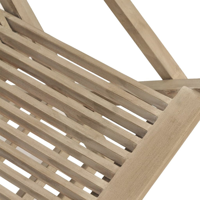 Scaune de grădină pliante 4 buc. gri 56x61x89 cm lemn masiv tec - WALTI WALTI