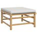 Set mobilier de grădină cu perne gri deschis, 5 piese, bambus - WALTI WALTI