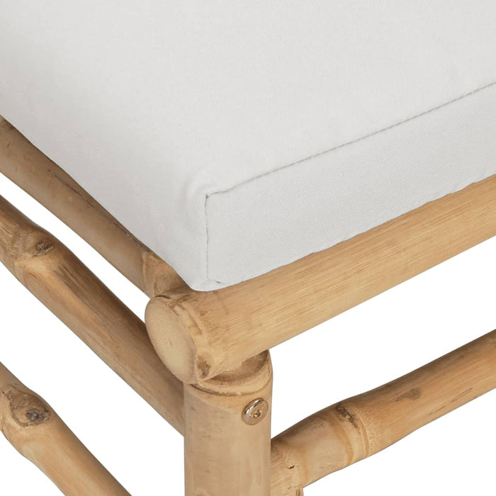 Set mobilier de grădină cu perne gri deschis, 9 piese, bambus - WALTI WALTI