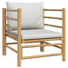 Set mobilier de grădină cu perne gri deschis, 8 piese, bambus - WALTI WALTI