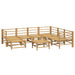 Set mobilier de grădină cu perne gri deschis, 8 piese, bambus - WALTI WALTI