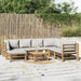 Set mobilier de grădină cu perne gri deschis, 8 piese, bambus - WALTI WALTI