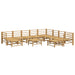 Set mobilier de grădină cu perne gri deschis, 11 piese, bambus - WALTI WALTI