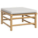 Set mobilier de grădină cu perne gri deschis, 11 piese, bambus - WALTI WALTI