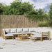 Set mobilier de grădină cu perne gri deschis, 11 piese, bambus - WALTI WALTI