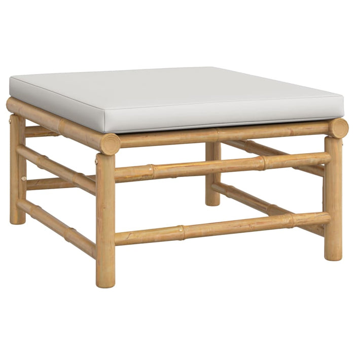 Set mobilier de grădină cu perne gri deschis, 9 piese, bambus - WALTI WALTI