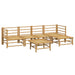 Set mobilier de grădină cu perne gri deschis, 6 piese, bambus - WALTI WALTI