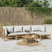Set mobilier de grădină cu perne gri deschis, 6 piese, bambus - WALTI WALTI