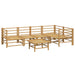 Set mobilier de grădină cu perne gri deschis, 6 piese, bambus - WALTI WALTI