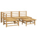 Set mobilier de grădină cu perne gri deschis, 5 piese, bambus - WALTI WALTI
