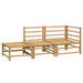 Set mobilier de grădină cu perne gri deschis, 3 piese, bambus - WALTI WALTI