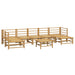 Set mobilier de grădină cu perne gri deschis, 8 piese, bambus - WALTI WALTI