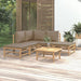 Set mobilier de grădină cu perne gri taupe, 6 piese, bambus - WALTI WALTI