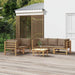 Set mobilier de grădină cu perne gri taupe, 6 piese, bambus - WALTI WALTI