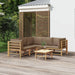 Set mobilier de grădină cu perne gri taupe, 6 piese, bambus - WALTI WALTI