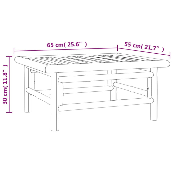 Set mobilier de grădină cu perne gri taupe, 7 piese, bambus - WALTI WALTI