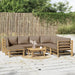 Set mobilier de grădină cu perne gri taupe, 8 piese, bambus - WALTI WALTI