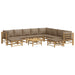 Set mobilier de grădină cu perne gri taupe, 11 piese, bambus - WALTI WALTI