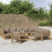 Set mobilier de grădină cu perne gri taupe, 12 piese, bambus - WALTI WALTI