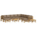 Set mobilier de grădină cu perne gri taupe, 12 piese, bambus - WALTI WALTI