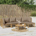 Set mobilier de grădină cu perne gri taupe, 6 piese, bambus - WALTI WALTI