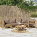 Set mobilier de grădină cu perne gri taupe, 6 piese, bambus - WALTI WALTI
