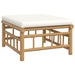 Set mobilier de grădină cu perne alb crem, 6 piese, bambus - WALTI WALTI