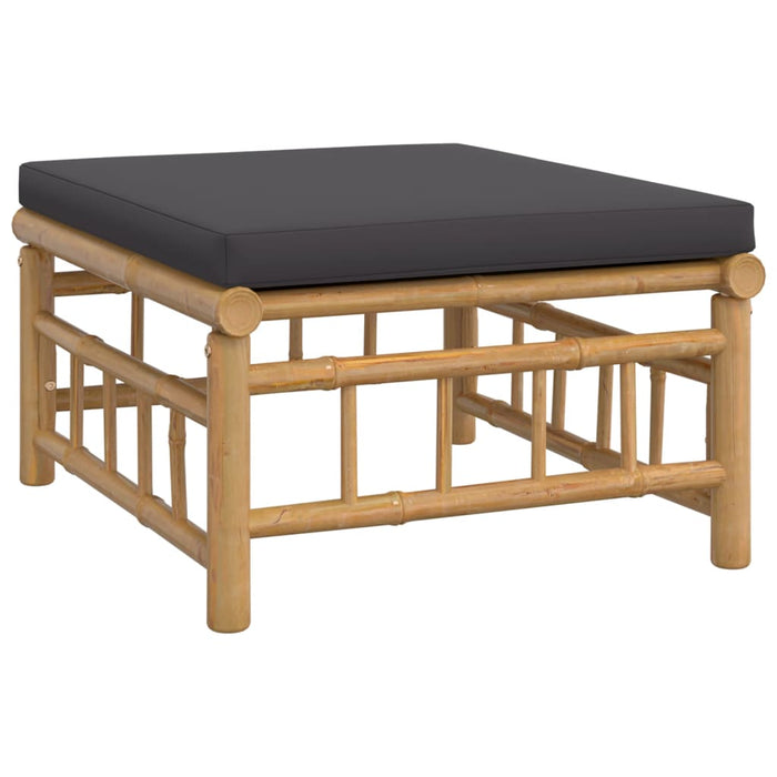 Set mobilier de grădină cu perne gri închis, 6 piese, bambus - WALTI WALTI