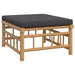 Set mobilier de grădină cu perne gri închis, 6 piese, bambus - WALTI WALTI