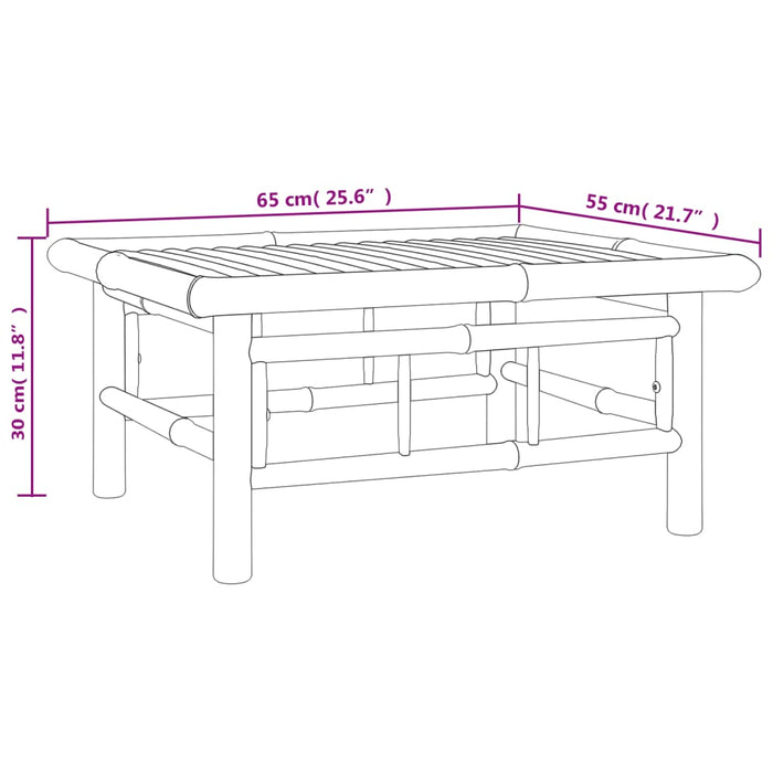 Set mobilier de grădină cu perne gri închis, 6 piese, bambus - WALTI WALTI