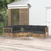 Set mobilier de grădină cu perne gri închis, 8 piese, bambus - WALTI WALTI