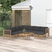 Set mobilier de grădină cu perne gri închis, 9 piese, bambus - WALTI WALTI