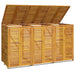 Magazie pubelă gunoi triplă, 210x89x117 cm, lemn masiv acacia - WALTI WALTI