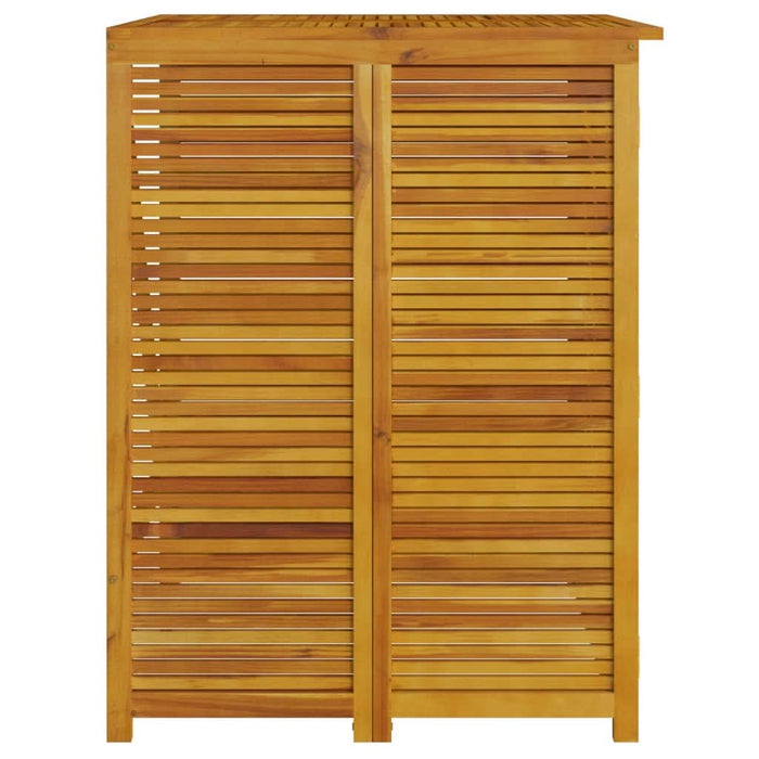 Magazie pubelă gunoi triplă, 210x89x117 cm, lemn masiv acacia - WALTI WALTI