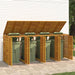 Magazie pubelă gunoi cvadruplă, 280x89x117 cm lemn masiv acacia - WALTI WALTI