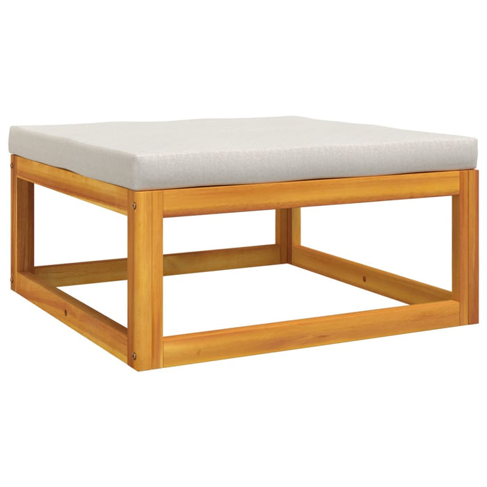 Set mobilier grădină, perne gri deschis, 5 piese, lemn masiv WALTI