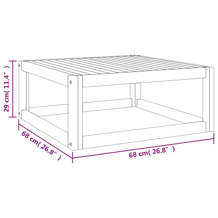 Set mobilier grădină, perne gri deschis, 7 piese, lemn masiv - WALTI WALTI