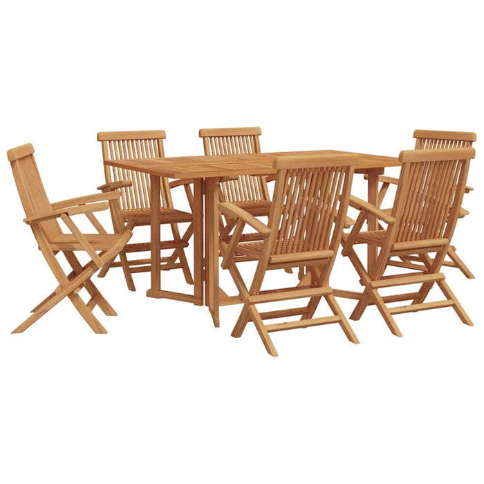 Set de masă pentru grădină 7 pcs Maro Lemn solid de tec - WALTI WALTI