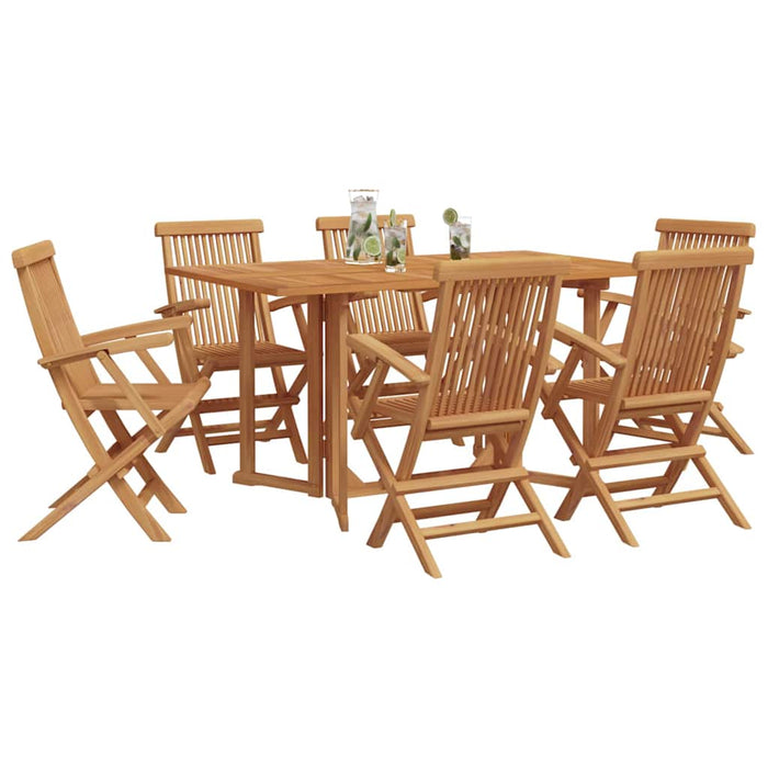Set de masă pentru grădină 7 pcs Maro Lemn solid de tec - WALTI WALTI