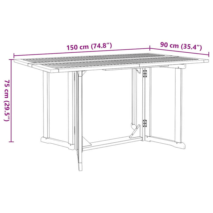 Set de masă pentru grădină 7 pcs Maro Lemn solid de tec - WALTI WALTI