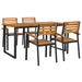Set mobilier de grădină, 5 piese, lemn masiv de acacia și metal - WALTI WALTI