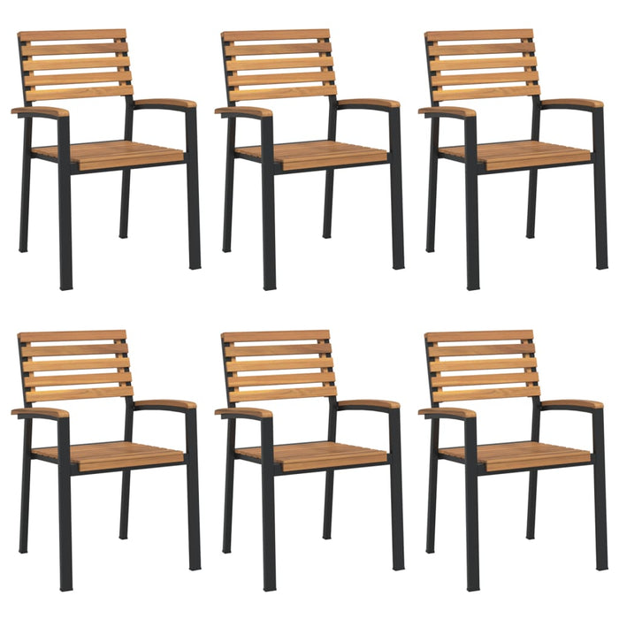 Set mobilier de grădină, 7 piese, lemn masiv de acacia și metal - WALTI WALTI