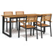 Set mobilier de grădină, 5 piese, lemn masiv de acacia și metal - WALTI WALTI