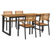 Set mobilier de grădină, 5 piese, lemn masiv de acacia și metal - WALTI WALTI