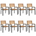 Set mobilier de grădină, 9 piese, lemn masiv de acacia și metal - WALTI WALTI