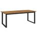 Set mobilier de grădină, 9 piese, lemn masiv de acacia și metal - WALTI WALTI