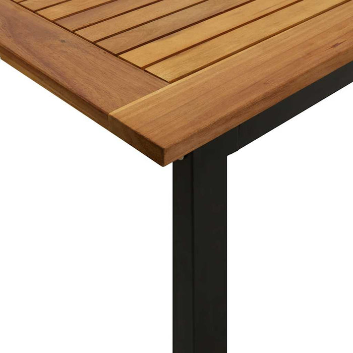 Set mobilier de grădină, 9 piese, lemn masiv de acacia și metal - WALTI WALTI